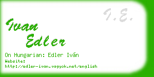 ivan edler business card